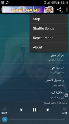 أناشيد إبراهيم السعيد android App screenshot 2